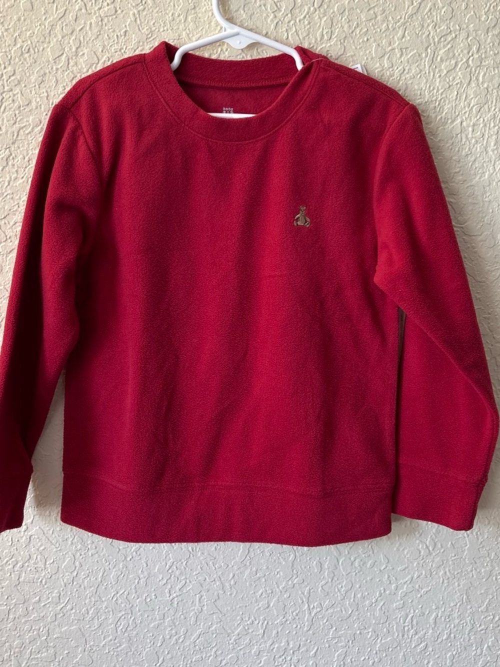 French Toast Bright Red Crewneck Fleece Sweatshirt for Kids